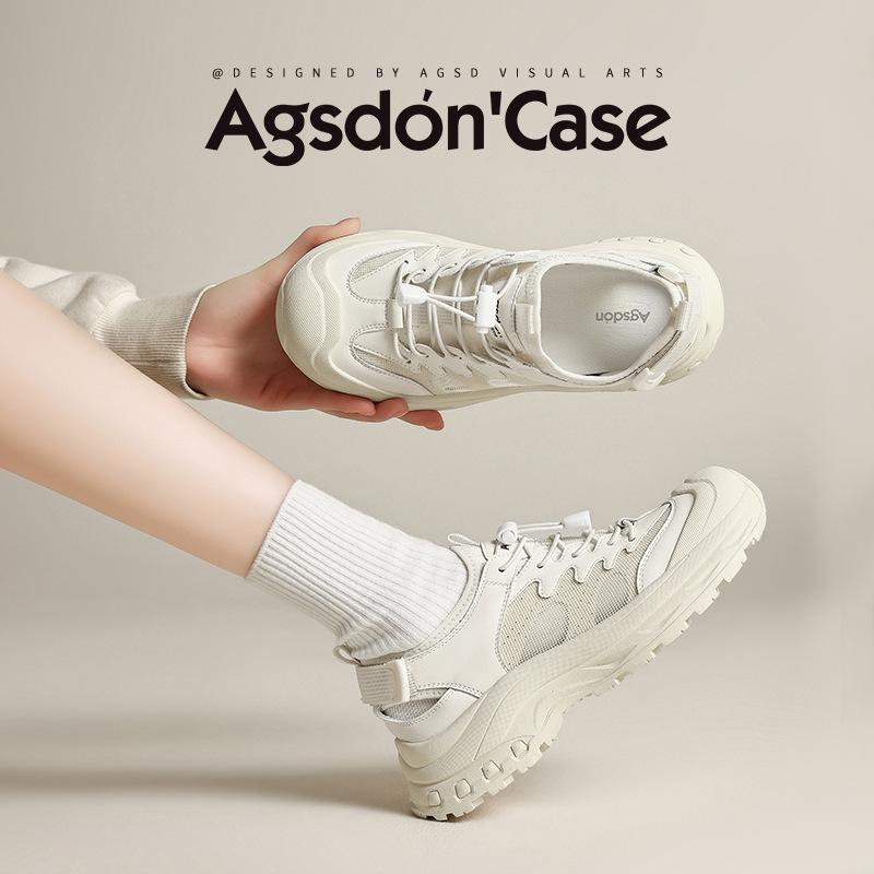 Strictly selected Augustine sports sandals women's summer 2025 new mesh traceability little white dad shoes hollow hiking shoes