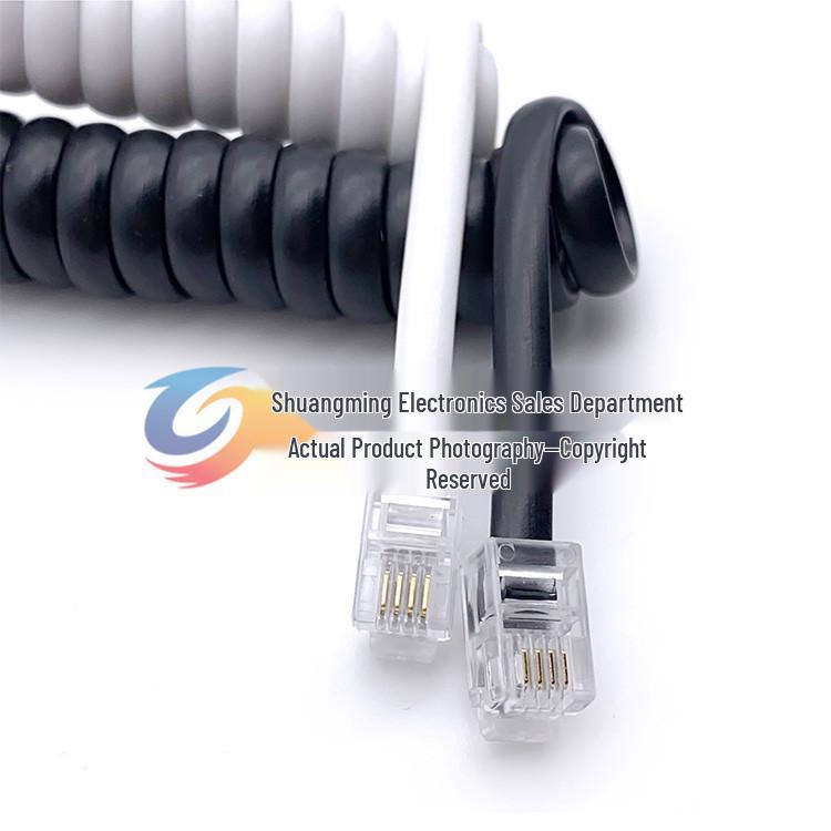 Curly Telephone Handset Extension Cord for BBK Microphone and Landline
