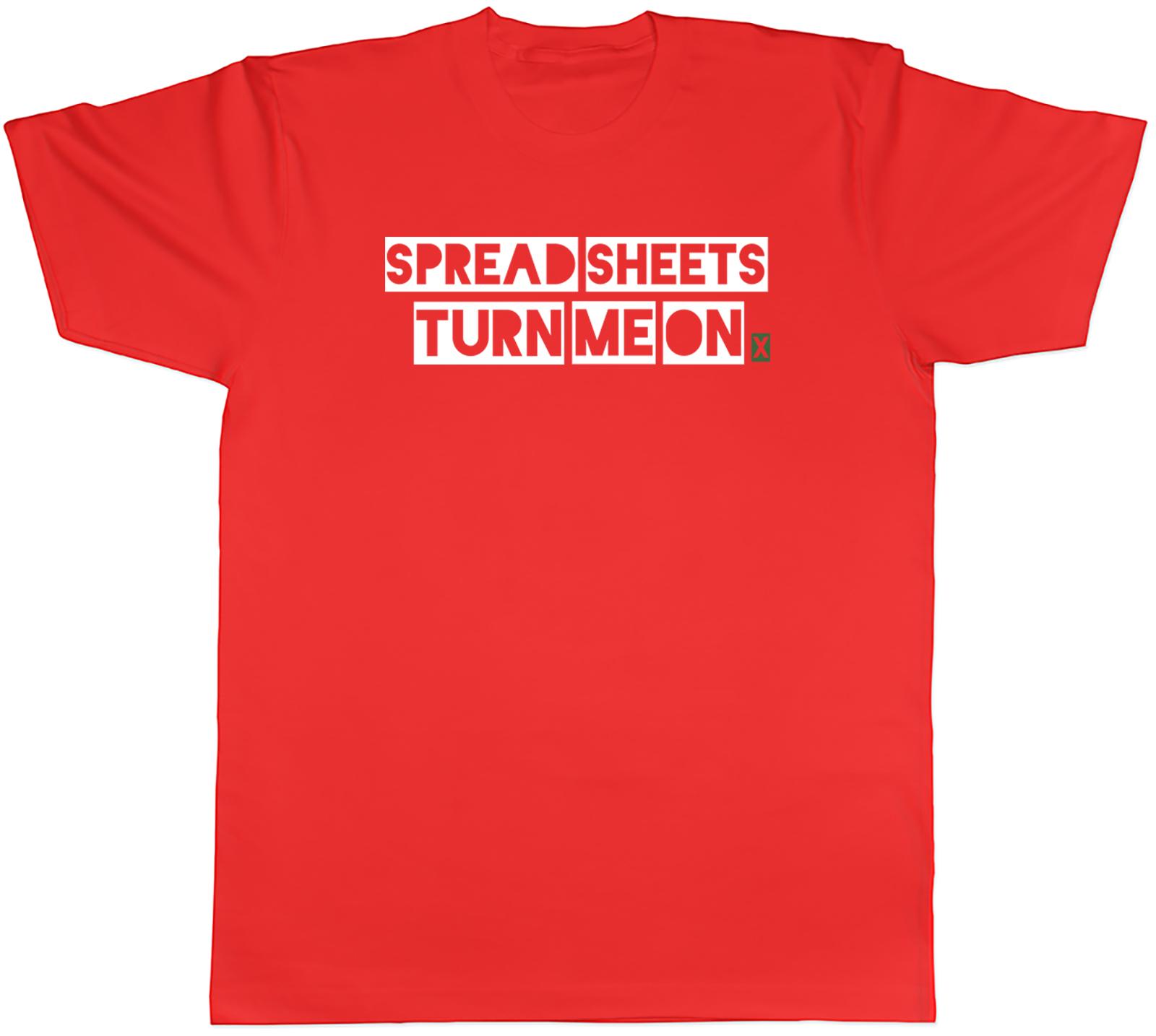 Funny Office Unisexs TShirt Spreadsheets Turn me On Unisex Tee Gift S