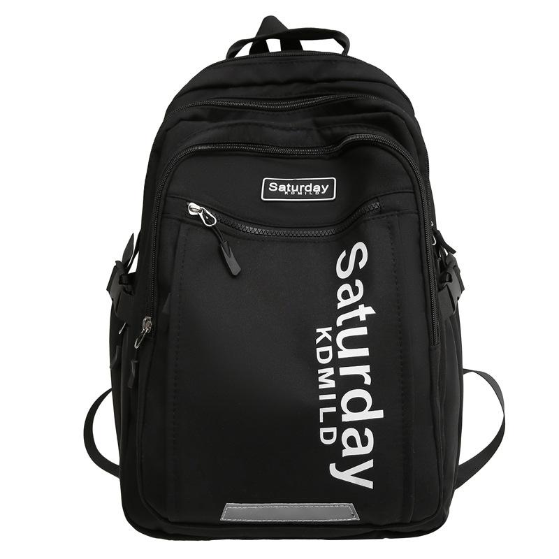 

Рюкзак с буквенным принтом Светоотражающий светящийся рюкзак для пар Дышащий школьный рюкзак большой вместимости чёрный