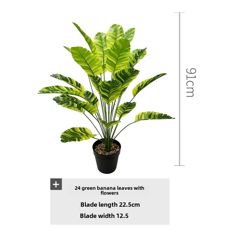 Large Nordic-style Banana Leaf Potted Plant - Indoor Decoration and Landscaping