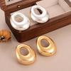 Fashion Oval Hollow Earrings Ins Temperament Simple Personality Geometric Stud Earrings New High-end Earrings Women