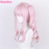 Anime Synthetic Hair Akiyama Mizuki Cosplay Wig Long 45cm Light Pink Curly Wig Heat Resistant Hair Halloween Party Woman Wigs