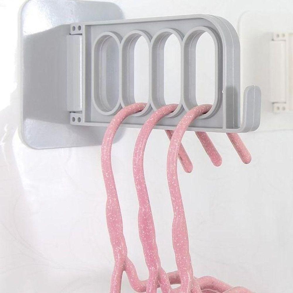 Strong Adhesive Seamless Stickers 4 Hole Clothes Hook Storage Swivel Hook Multifunctional Hanger