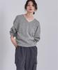 Yours Wool Blend Knit Pullover BEXU1752 Medium Charcoal V-Neck Women's