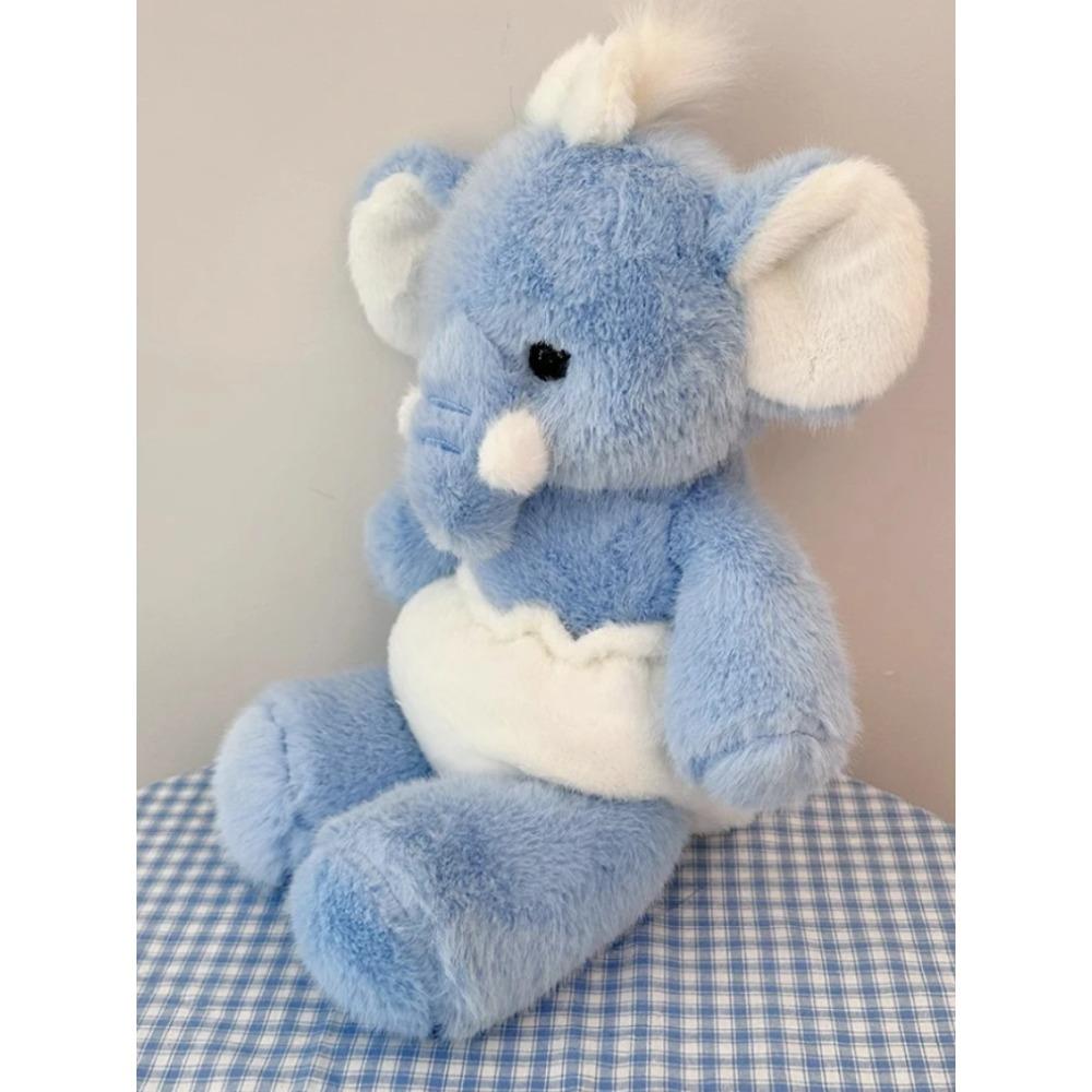 35/45cm Cute Elephant Plush Toys Kawaii Animal Doll Soft Comfy Fluffy Plushies Pillow Kids Girls Boys Birthday Gifts