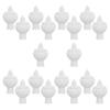 20Pcs Curtain Rod Decorative Finials Prosperity Flower Design Fit 26-28Mm Curtain Poles End Caps Plastic Replacement Drapery Rod