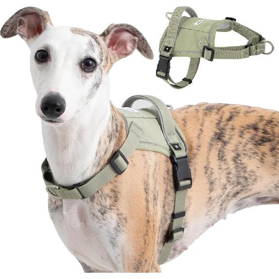 No Pull Dog Harness Small Sized Dog - Escape Proof Reflective Harness with Handle and Pocket for Airtag Tracker, Adjustable Dog Harness with Front S(Chest:13 -17.7 )