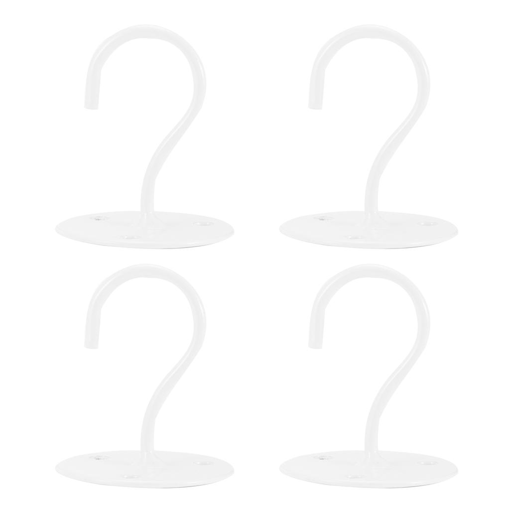 4 Stück Heim Metall Deckenhaken Wandmontage Haken für Laternen Blumentöpfe WindspieleWeiß