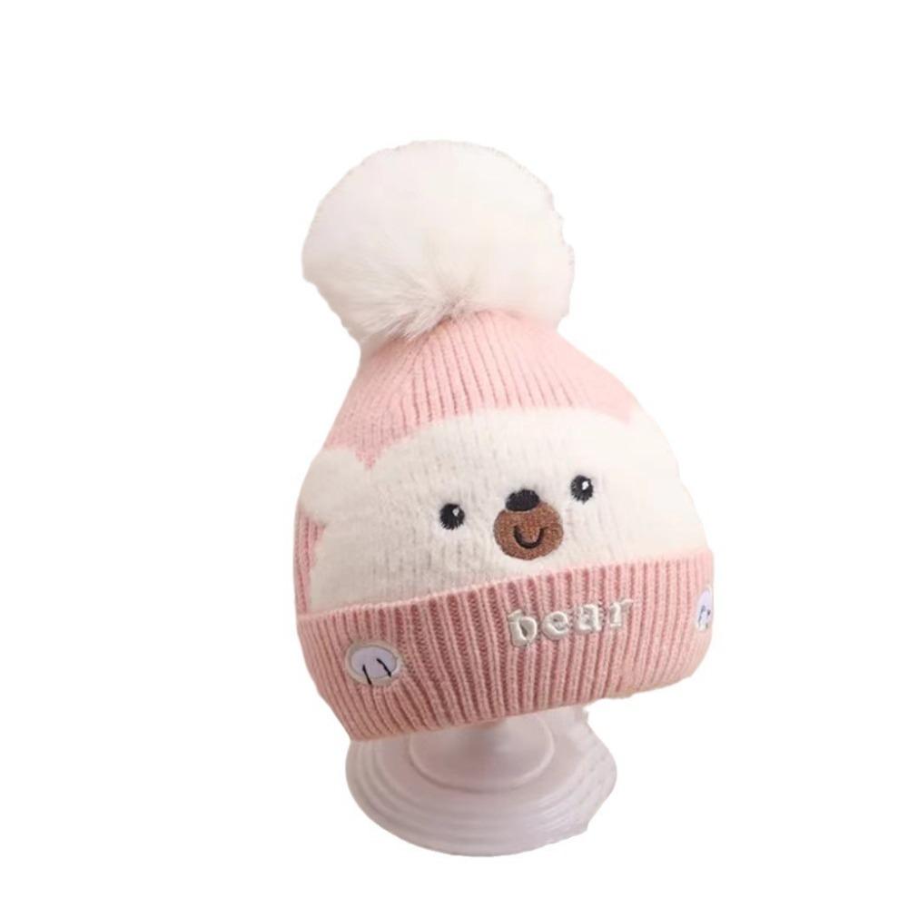 

Plush Bonnet Caps Thickened Ear Protection Cap New Beanie Outdoor рожевий