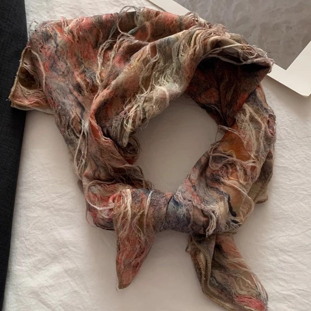 Y2K Wasteland Style Hair Scarf Hip Hop Distressed Ripped Tube Top Tie-dye Hair Band  Spicy Girls
