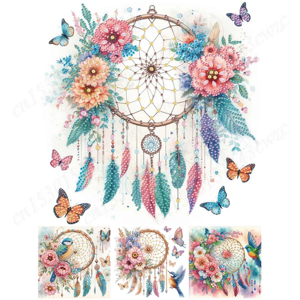 

5D DIY Partial Special Shaped Drill Diamond Painting Dreamcatcher Decoration