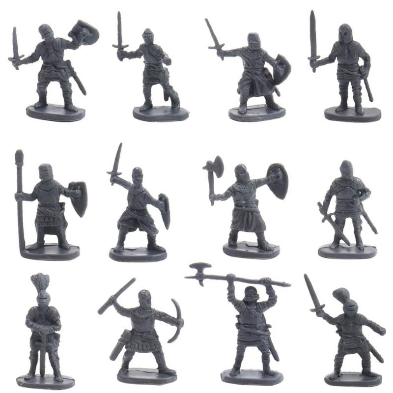 200 Stück Miniatur-Soldat Kleiner Soldat Militär-Modell Plastik-Soldat Schaufensterpuppe Kinder Kampfspielzeug Mehrere Haltungen
