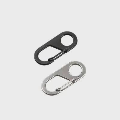 Stainless Steel 8-Shaped Mountaineering Quick Hook & Keychain Buckle.