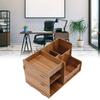 Wooden Material Wooden Desk Organizer Multi Layer Design Space Saving Multi-Layer Storage Box With Compartments Minimal