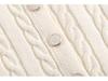 Unisex Baby Cotton Cable Knit Cardigan - Spring/Autumn Style