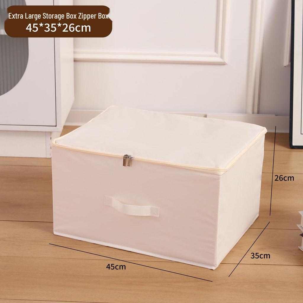 Cationic Soft Lid Fabric Storage Box: Large Capacity Wardrobe Organizer with Lock
