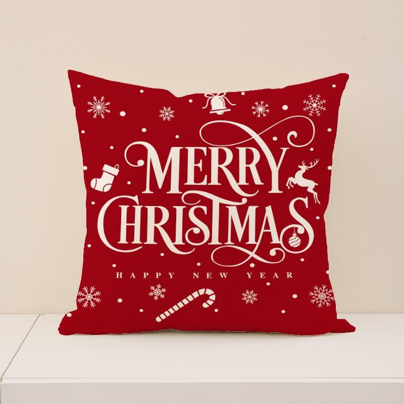 45x45cm Christmas Pillow Covers Set of 4,Winter Decorative Pillow Case, Merry Christmas Tree Cushion for Home Sofa Xmas Decor