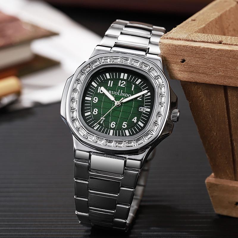 Stylish Steel Band Men's Quartz Calendar Watch - High-End Feel