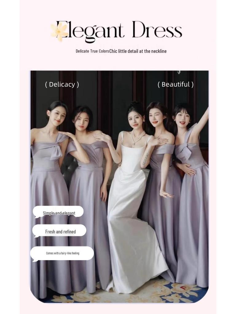 2025 Purple Bridesmaid & Evening Dress for Women