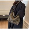 Autumn and Winter Fashion Leopard Print Tote Bag, Female Students Commute To Class, Large-capacity Messenger Bag