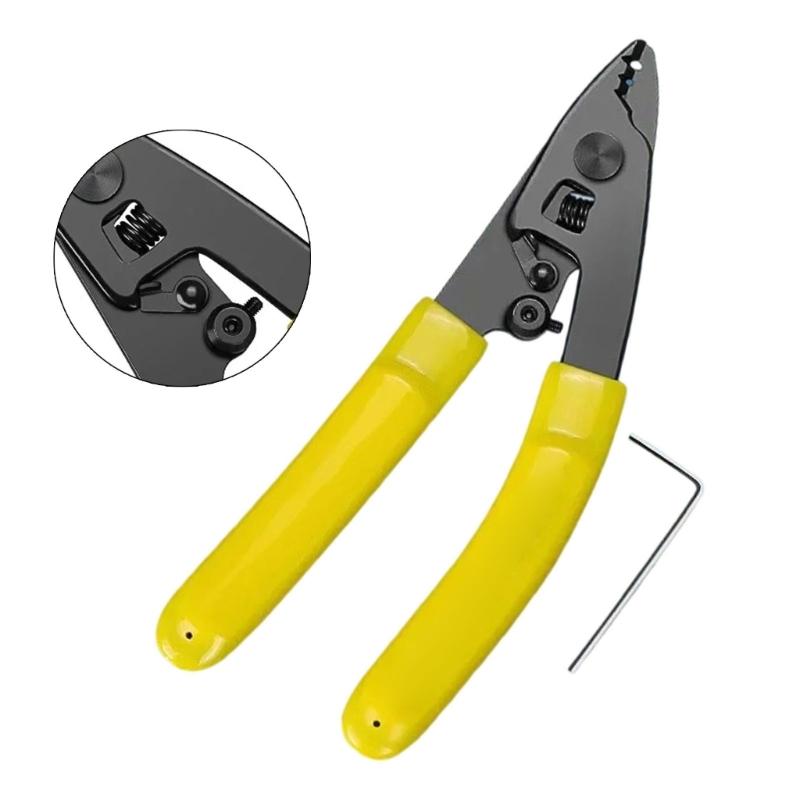 Professional Fiber Optical Stripping Tool With Safety Lock Metal Design Ergonomic Grip Design For Networking Cables Wire