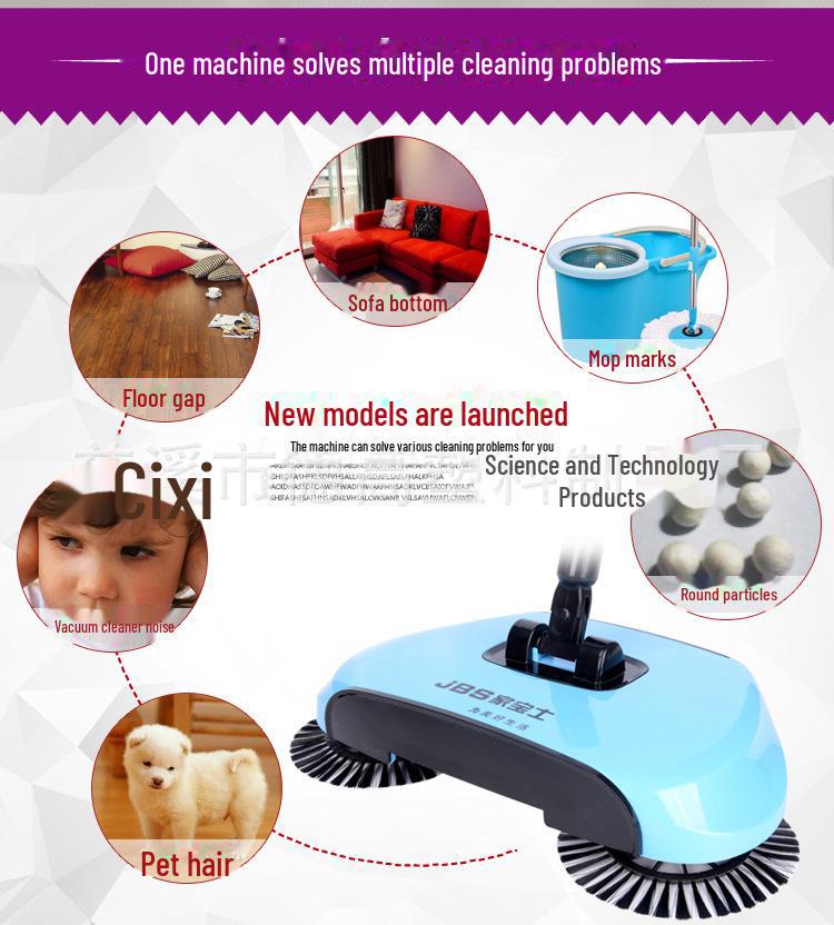 Rotating Hand Push Sweeper and Dustpan Set