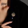 Decorative Brooch Women Sparkling Rhinestones Faux Pearl Phoenix Shape Lapel