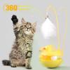 Tumbler Cat Teaser Toy With Removable Feathers & Bells - Self Amusing Kitten Play Wand Easy To Clean And Reassemble