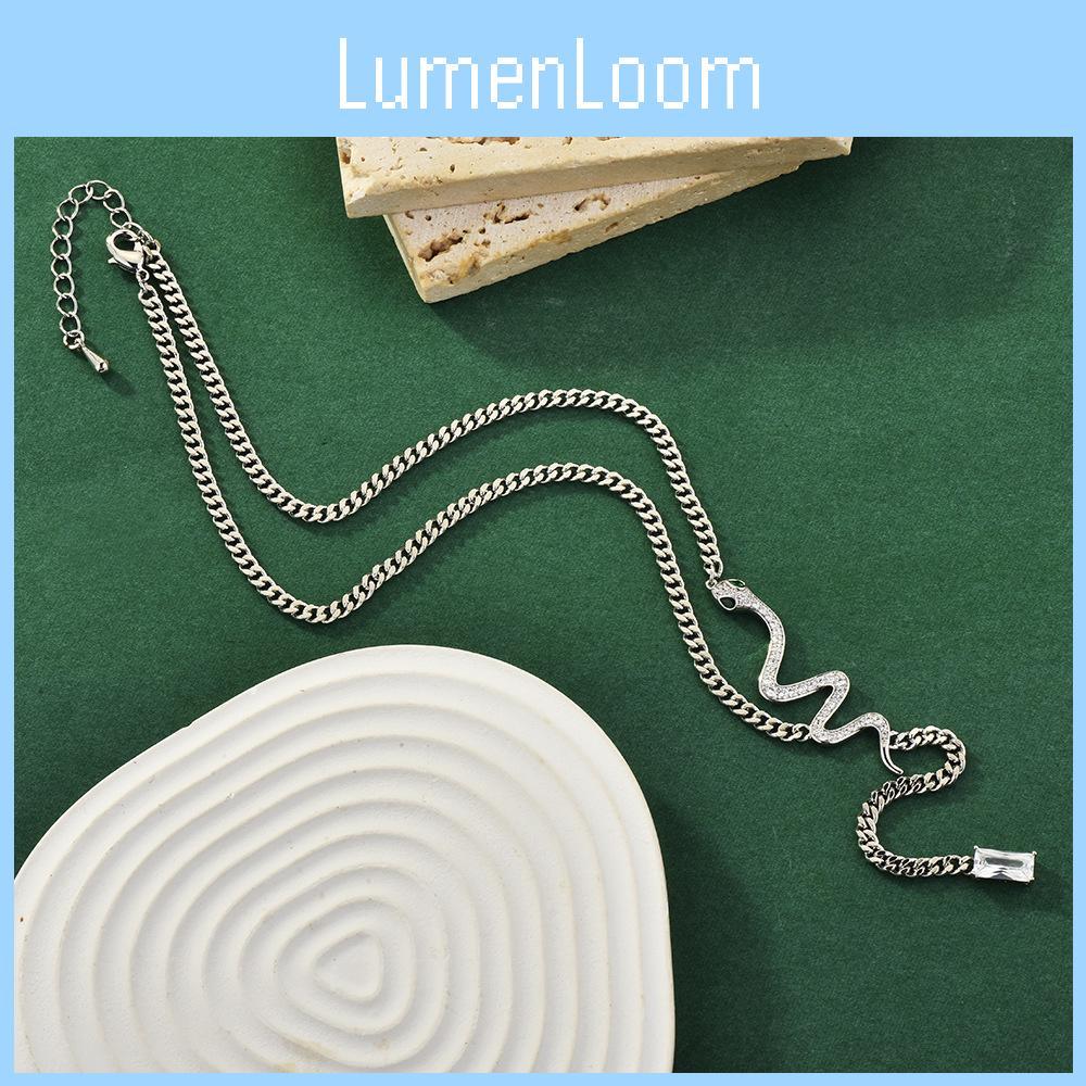 Bone Chic Snake Necklace For Women Modern Design With Mixed Accents Gemstone