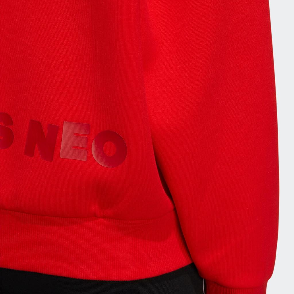 Adidas Bluza sportowa z kapturem dla kobiet Neo Sesame Street z kreskówkowym wzorem co-branded Czerwona HD7278