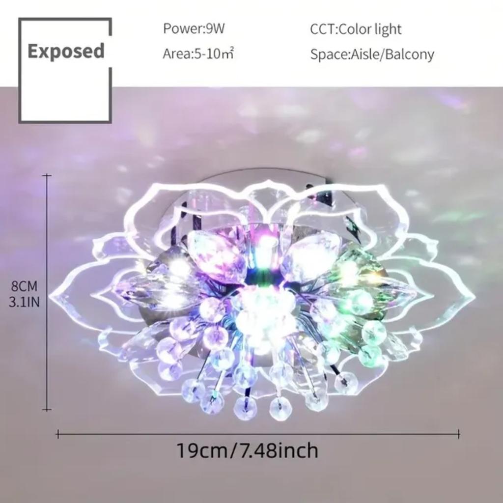New Modern Crystal Petals LED Ceiling Lights Aisle Hallway Corridor Stairway Villa Gallery Kitchen Coffee Indoor Lights