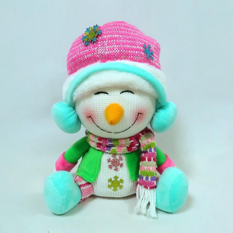 Telescopic long-legged plush doll creative Christmas ornament ornament cartoon Santa Claus shape fabric doll