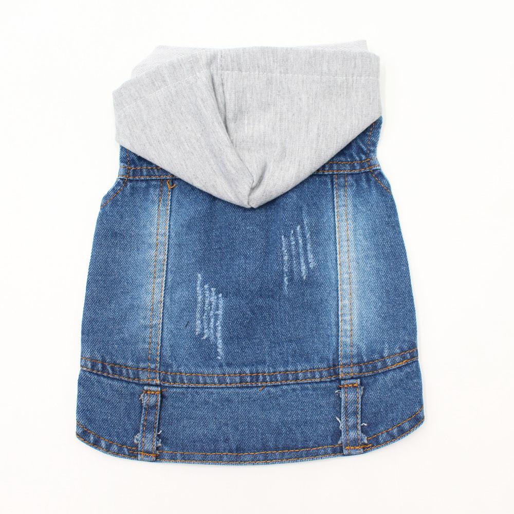 Pet Cake Ruffle Dress Cute Lightweight Dog Vest Bichon Teddy Small Dog Clothes Solid Dog Denim Jacket Pet Jean Coat