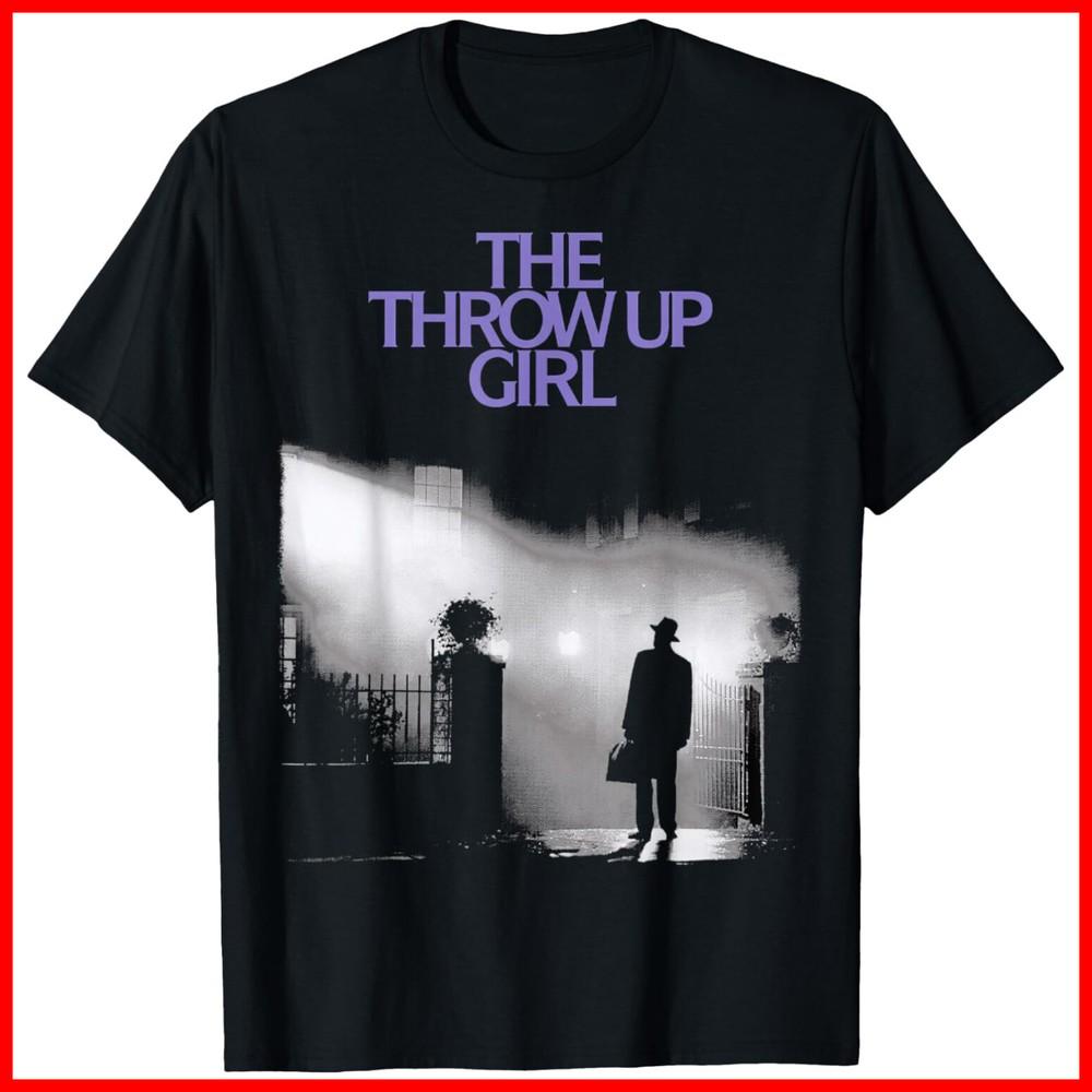 The Throw Up Girl Black Cotton T-Shirt Unisex T-Shirt S