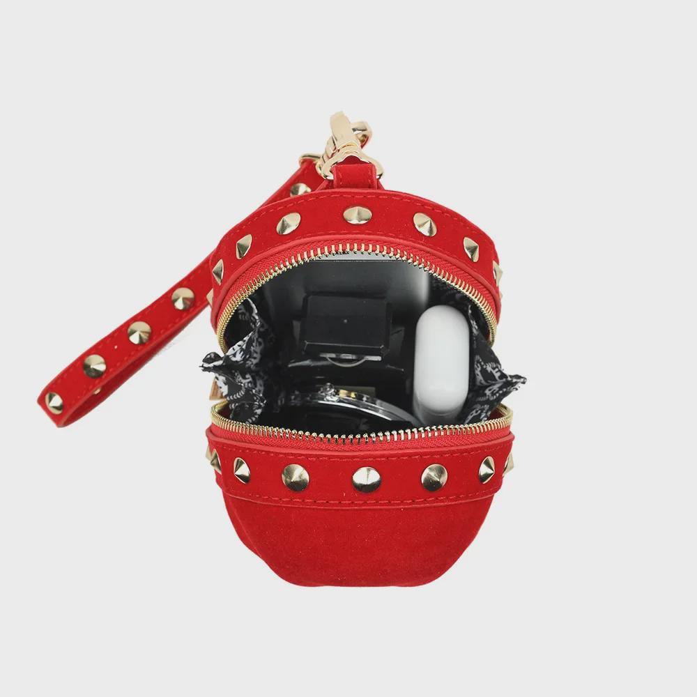 Koreanische Punk Nieten Retro Totenkopf Hüfttasche - Unisex Glänzende Mini Handtasche