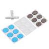 3 Sheets Silicone Mute Pad Drum Kit Soft Dampeners Replacement Sound Damping Mats with T Wrench