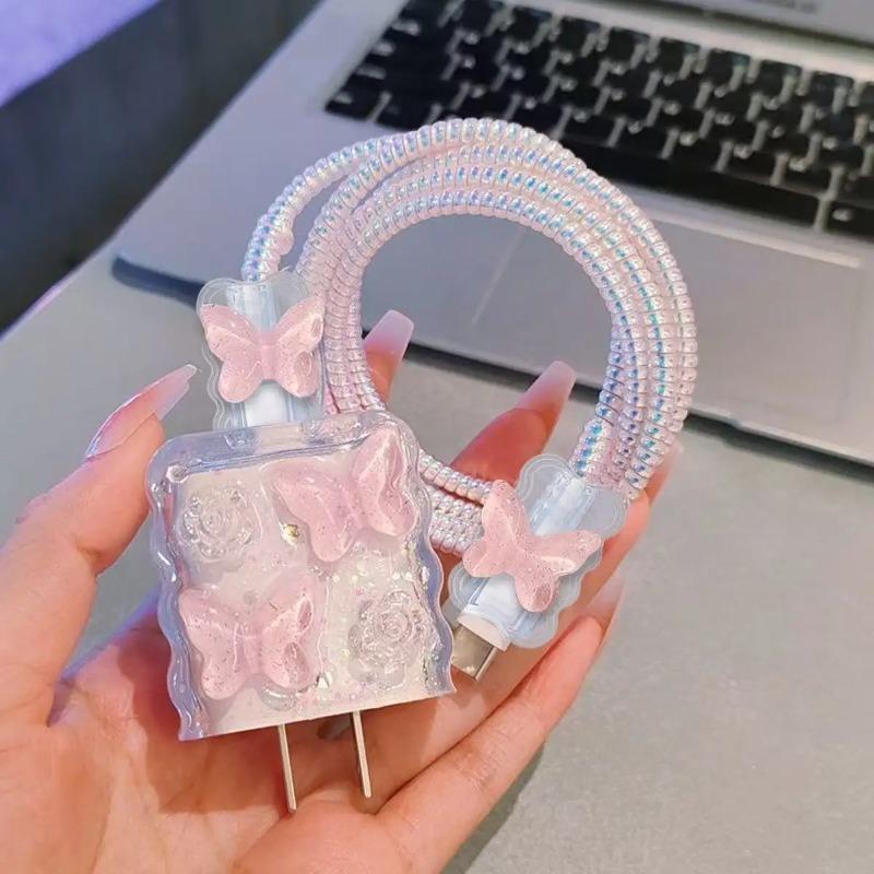 5 Pcs Charger Protective Case Cable Protector For iPhone 18W/20W Fast Charging Cable Data Anti-break Charger Protective Rope