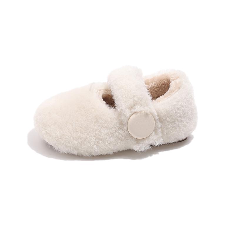 Children Casual Shoes Round-toe Fashion Boys Girls Simple Platform Cotton Shoes Kids Winter Warm Simple Flats Shoes Size 21-30
