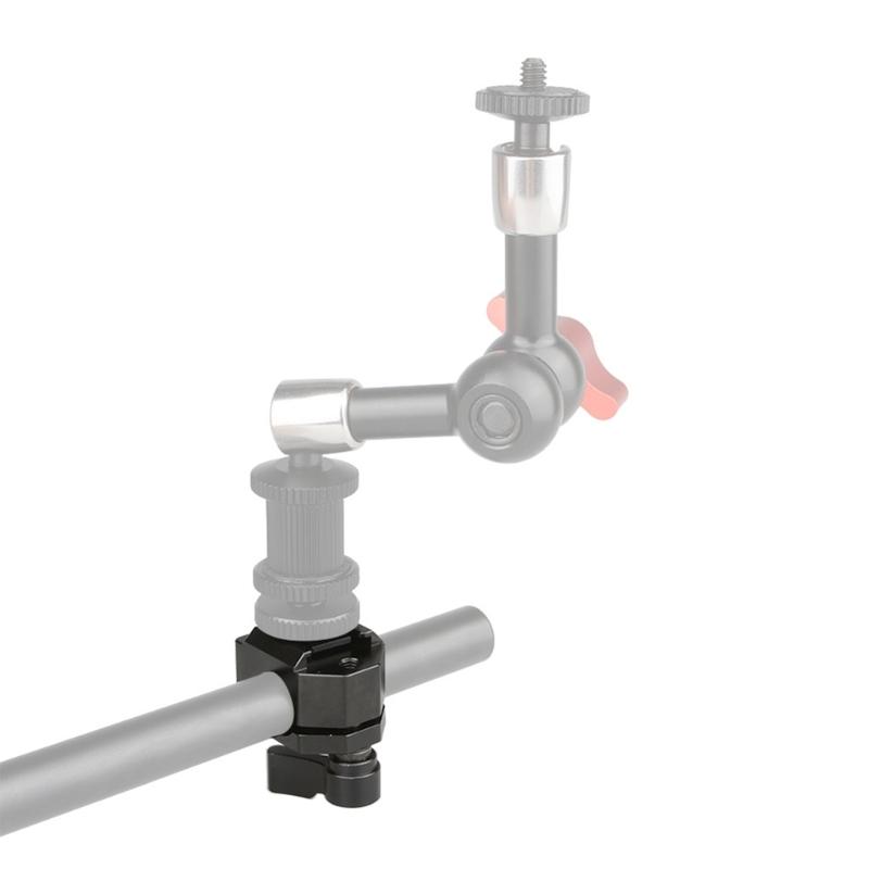 15mm Single Rod Clamp Adapter With 1/4inch-20 Threaded Hole For Camera Cage Shoulder Mount 15mm Rail Rod Support