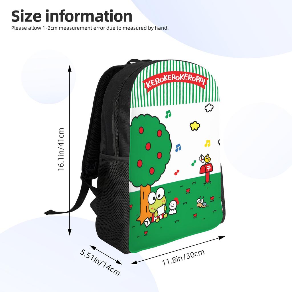 K-KeroKeroKeroppies Travel Backpack Women Men School Laptop Bookbag Frog Cartoon College Student Daypack Bags