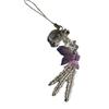 Elegant Beaded Mobile Phone Pendant Fashionable Keyring Colorful Key Chain Charm Accessory for Phones and Purses