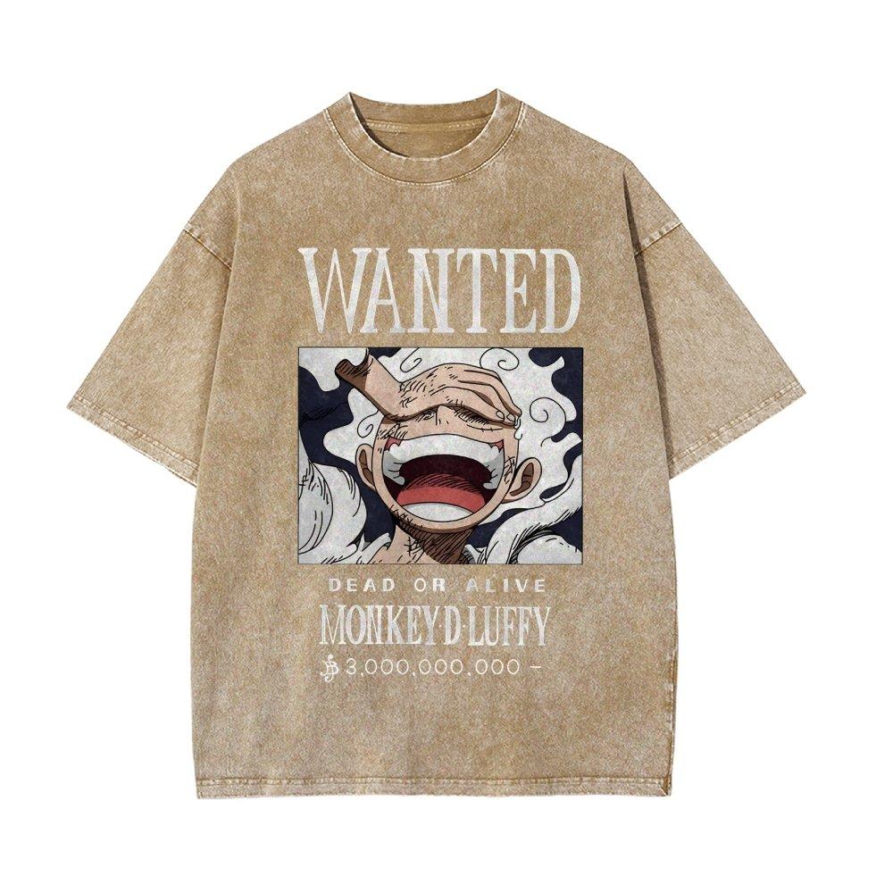 One Piece Zoro Luffy Graphic T Shirt Unisex Women Vintage Washed Short Sleeve Tee 2026 Summer Streetwear Casual Tops Y2k Clothes