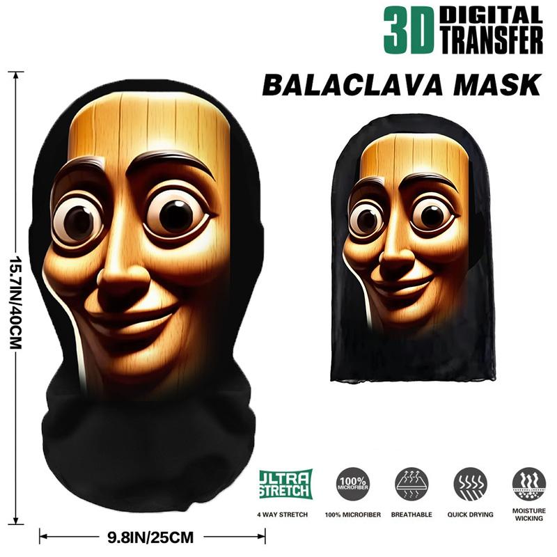 NOVÁ 3D tištěná celoobličejová maska TungTungTung Sahur síťovaná maska pro muže Párty potřeby Vtipné cosplay rekvizity Novinka