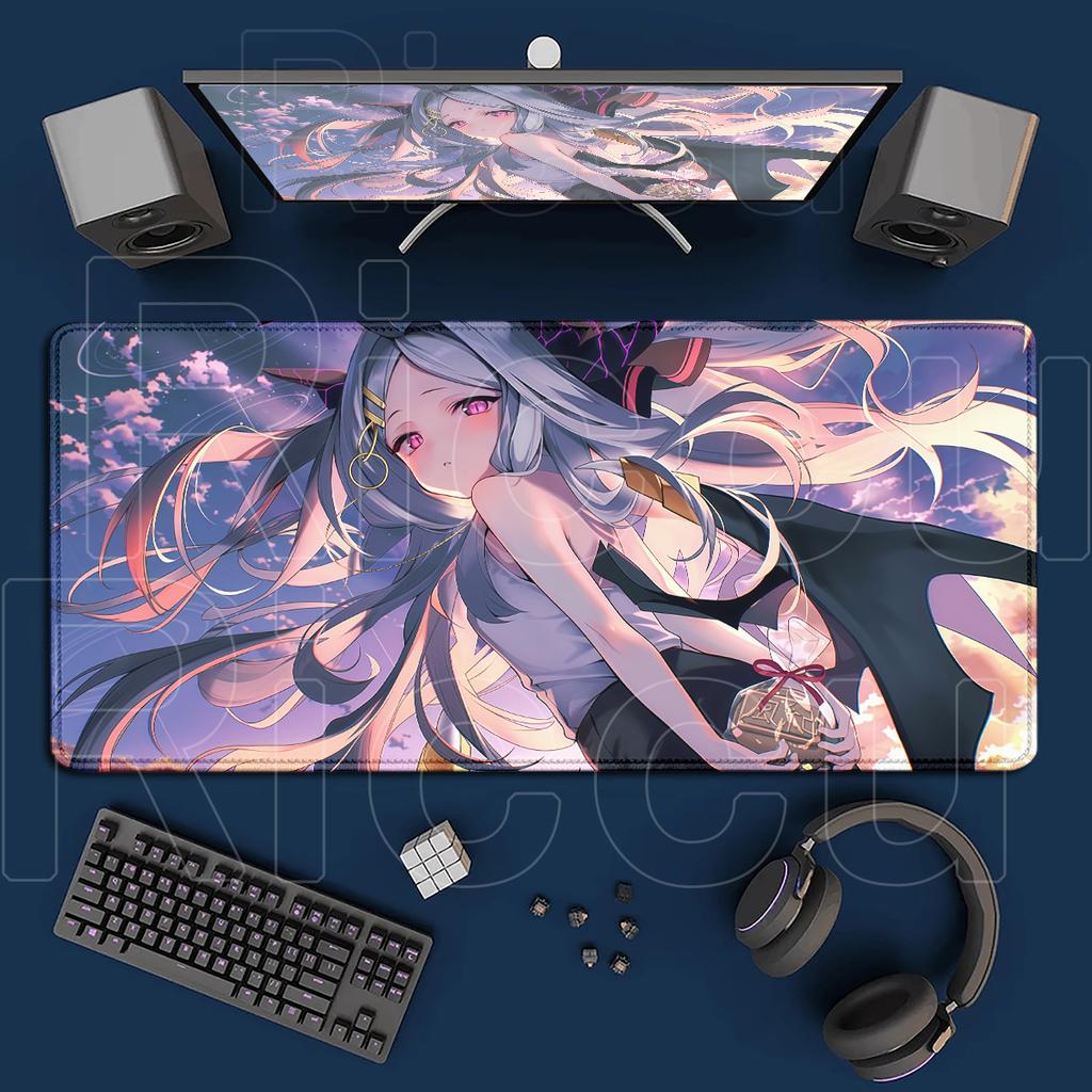 Game Blue Archive Kawaii Sorasaki Hina Mousepad Non-slip Computer Keyboard Mat Large PC Rubber Accessories Office Cabinet Carpet