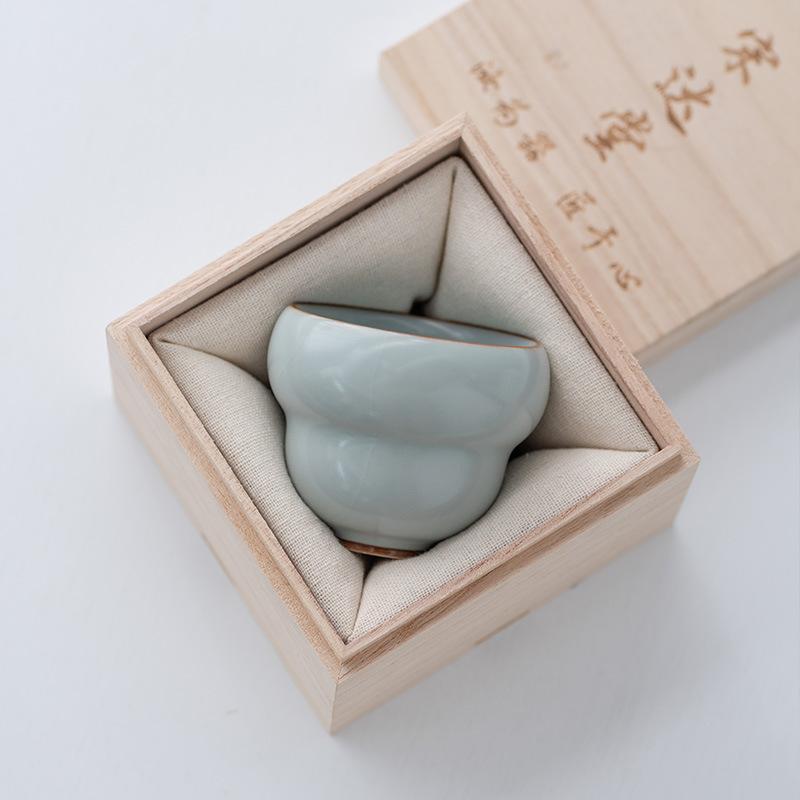 Tianqing Ru Kiln Cup Master Cup Handmade High-end Teacup Master Famous High-end Cup Kung Fu Tea Set