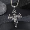 New Fashion Trend Creative Retro Succubus Lum Angel Demon Wings Necklace