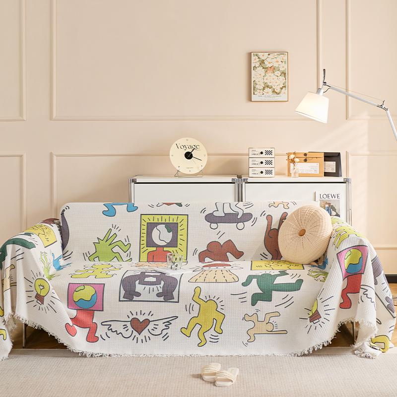 

Полотенце для дивана с милым кроликом, полотенце для чехла на диван, ленивый чехол для дивана, защита от царапин от кошек, все включено, универсальная подушка для дивана на все сезоны 180x130cm