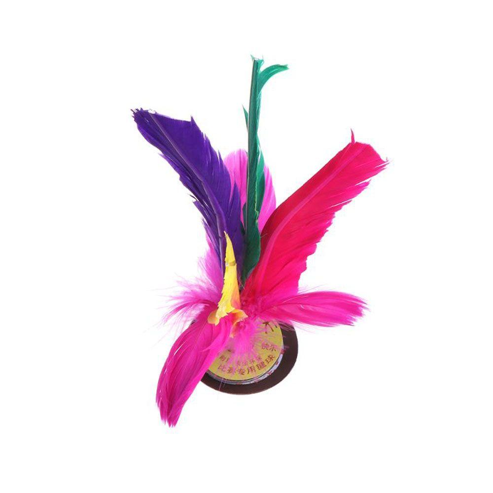Portable Colorful Feathers Sports Game Chinese Jianzi Foot Sports Kick Shuttlecock Sport Training