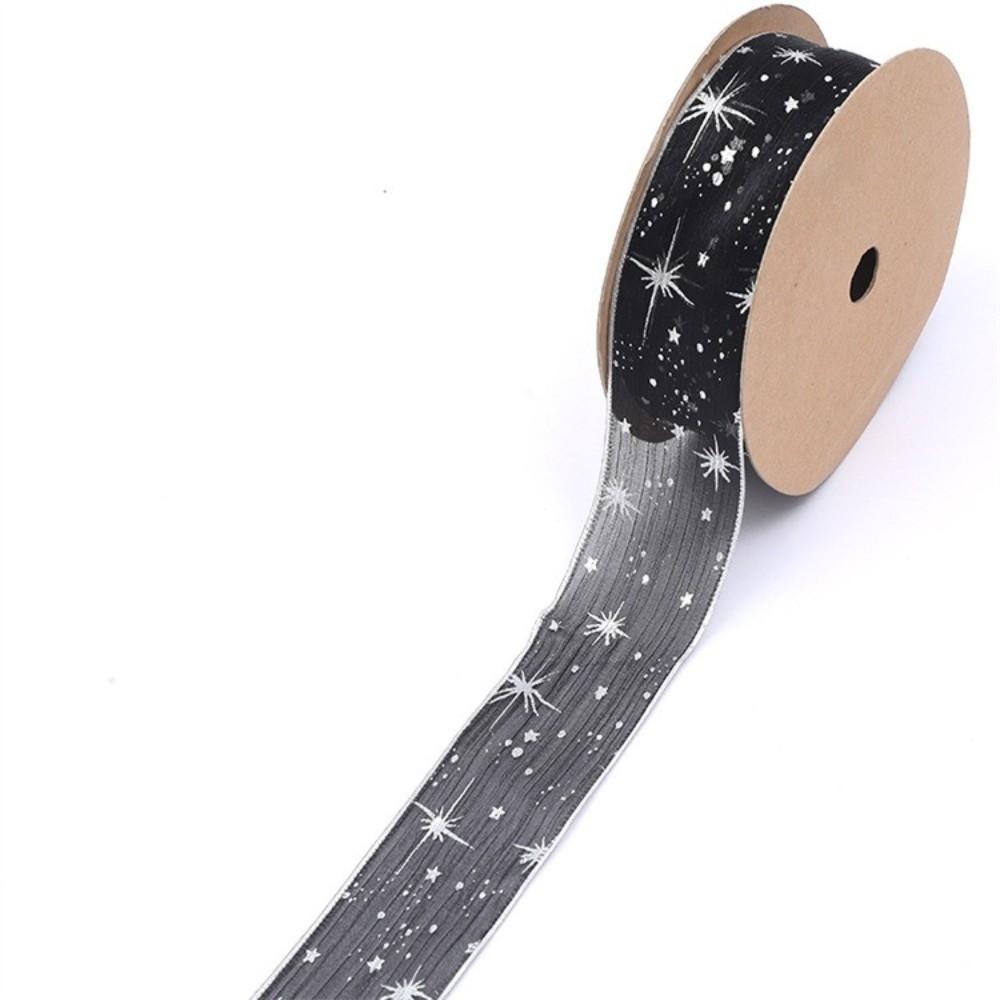 25mm Width Starry Sky Ribbon Organza Wedding Party Ribbon Gift Bouquet Wrap Ribbon  Cake Decoration